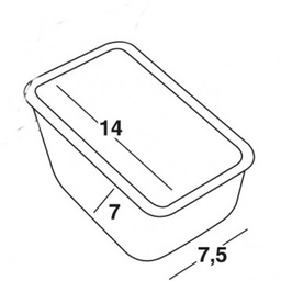 [107.13372] Compartimento Para Disp.Cocktail Gr 14X7,4X7,3Cm            