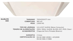 [100.110259] Insetocolador Gluelite 400 Branco                           