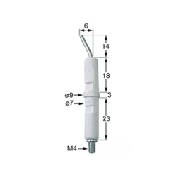 [Q01.23019] Vela Diam.7X44Mm L=64Mm Ponta Curv.15Mm Rosca (Emsitca0)    
